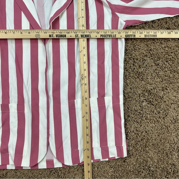 Vintage Enfocus Studio Pink and White Striped Jumpsuit Set With Blazer - Picture 7 of 11